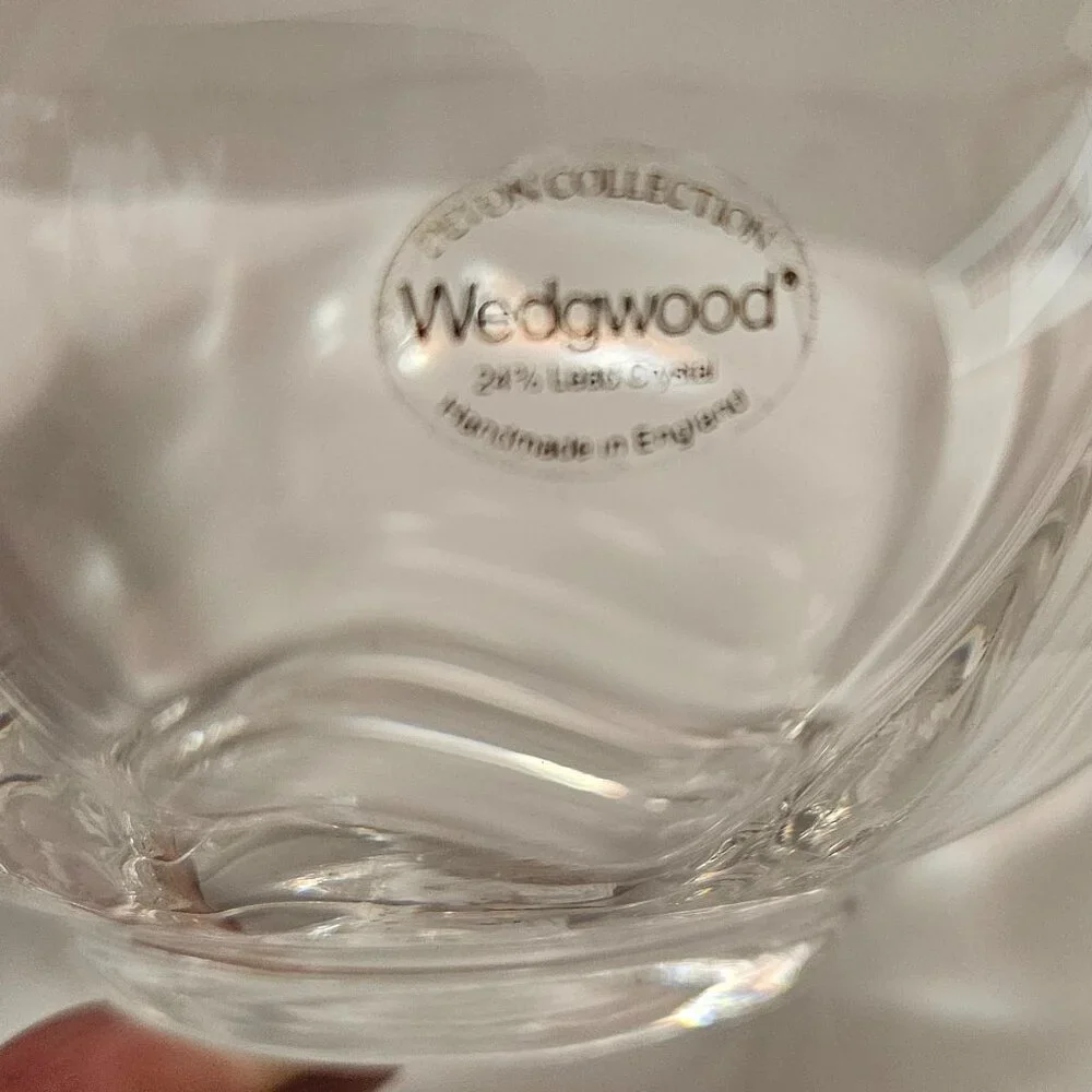 Wedgwood Devon Collection 24% Crystal Clear Bowl Handmade in England-1980s
